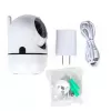 Gembird TSL-CAM-WRHD-02 slimme draaibare wifi-camera voor binnen, Full HD 1080p, Tuya, 355° draaibaar, wit