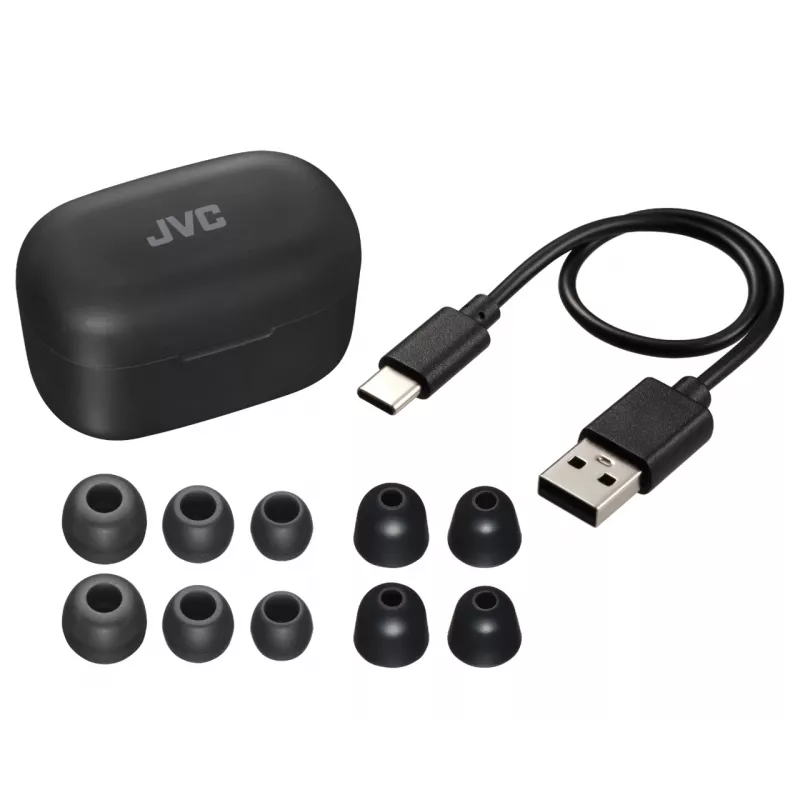 JVC HA-A25T headset True Wireless Stereo (TWS) in-ear gesprekken/muziek Bluetooth zwart