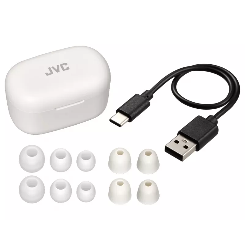 JVC HA-A25T headset True Wireless Stereo (TWS) in-ear oordopjes gesprekken/muziek Bluetooth wit