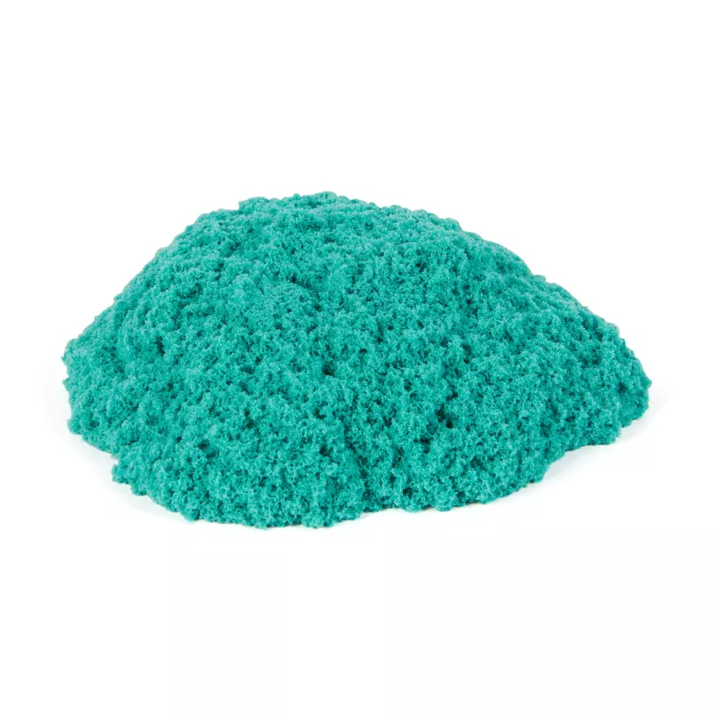 Kinetic Sand, kasteeldoos met 454 g turquoise speelzand, opbergbak, sensorisch speelgoed voor kinderen vanaf 3 jaar