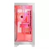 Pc-behuizing MODECOM Volcano SPACE APEX ARGB MIDI Tower wit – staal, zijvenster, ARGB-ventilator, USB-C