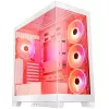 Pc-behuizing MODECOM Volcano SPACE APEX ARGB MIDI Tower wit – staal, zijvenster, ARGB-ventilator, USB-C