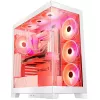 Pc-behuizing MODECOM Volcano SPACE APEX ARGB MIDI Tower wit – staal, zijvenster, ARGB-ventilator, USB-C