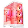 Pc-behuizing MODECOM Volcano SPACE APEX ARGB MIDI Tower wit – staal, zijvenster, ARGB-ventilator, USB-C