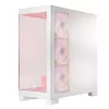 Pc-behuizing MODECOM Volcano SPACE APEX ARGB MIDI Tower wit – staal, zijvenster, ARGB-ventilator, USB-C