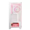 Pc-behuizing MODECOM Volcano SPACE APEX ARGB MIDI Tower wit – staal, zijvenster, ARGB-ventilator, USB-C