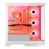 Pc-behuizing MODECOM Volcano SPACE APEX ARGB MIDI Tower wit – staal, zijvenster, ARGB-ventilator, USB-C