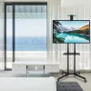 Techly ICA-TR216T mobiele tv-trolley voor schermen van 37–70 inch (tot 177,8 cm), max. 50 kg, 2 planken, zwart