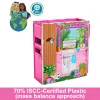 Barbie Getaway poppenhuis met pop, 4 speelgebieden en 11 decoratieaccessoires