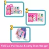 Barbie Getaway poppenhuis met pop, 4 speelgebieden en 11 decoratieaccessoires