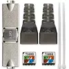 Gereedschapsloze RJ45-stekker QOLTEC 54540 CAT6 STP voor afgeschermde ethernetkabels