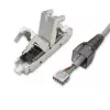 Gereedschapsloze RJ45-stekker QOLTEC 54540 CAT6 STP voor afgeschermde ethernetkabels