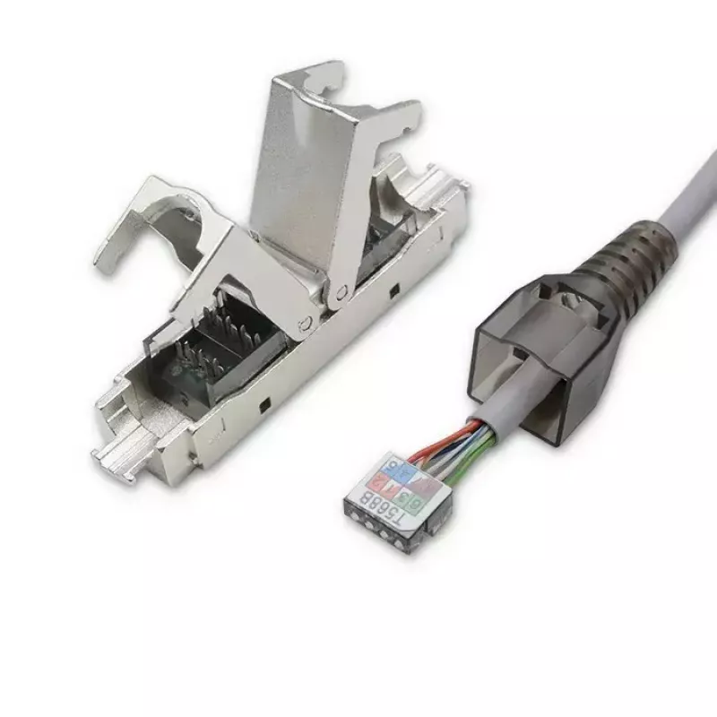 Gereedschapsloze RJ45-stekker QOLTEC 54540 CAT6 STP voor afgeschermde ethernetkabels