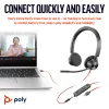 HP Poly Blackwire 3325 stereo USB-C headset +3.5mm plug +USB-C/A adapter
