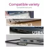 ICY BOX IB-DK4012-CPD bedraad USB 3.2 Gen 1 (3.1 Gen 1) Type-C antraciet, zwart