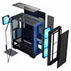 PC-behuizing MODECOM Horizon ARGB FLOW MIDI zwart — E-ATX-ondersteuning, gehard glas, ARGB, USB-C, max. GPU 400 mm