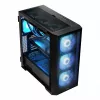 PC-behuizing MODECOM Horizon ARGB FLOW MIDI zwart — E-ATX-ondersteuning, gehard glas, ARGB, USB-C, max. GPU 400 mm