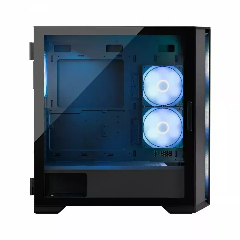 PC-behuizing MODECOM Horizon ARGB FLOW MIDI zwart — E-ATX-ondersteuning, gehard glas, ARGB, USB-C, max. GPU 400 mm