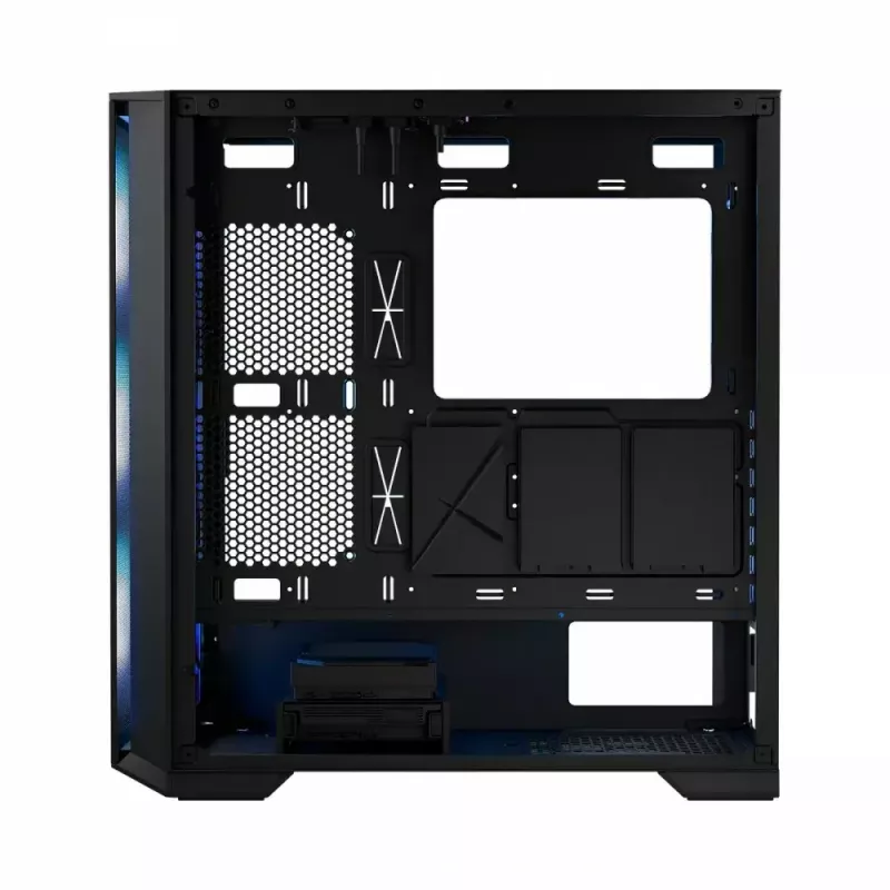 PC-behuizing MODECOM Horizon ARGB FLOW MIDI zwart — E-ATX-ondersteuning, gehard glas, ARGB, USB-C, max. GPU 400 mm