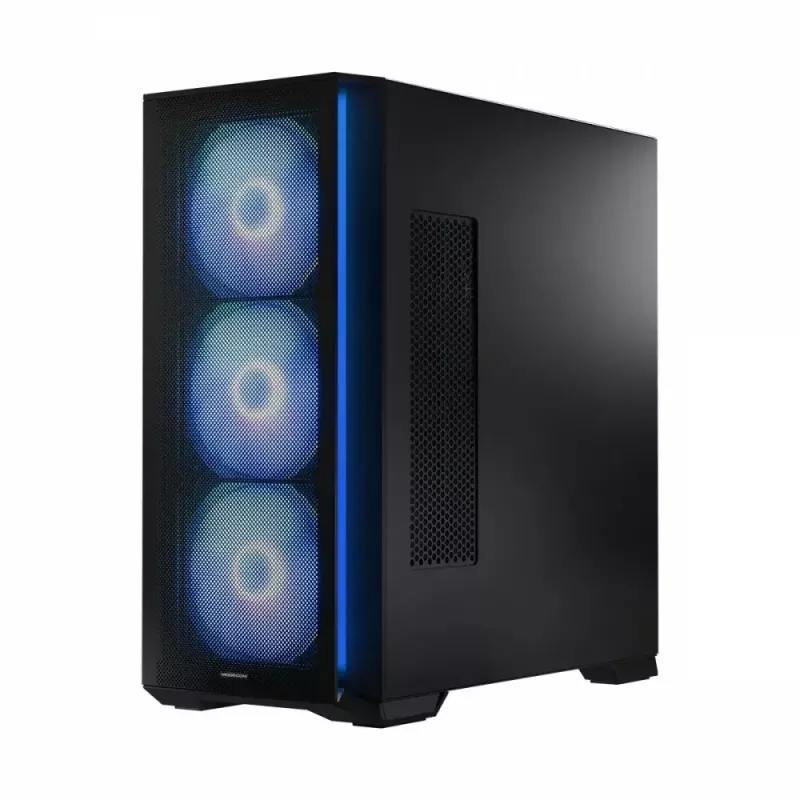 PC-behuizing MODECOM Horizon ARGB FLOW MIDI zwart — E-ATX-ondersteuning, gehard glas, ARGB, USB-C, max. GPU 400 mm