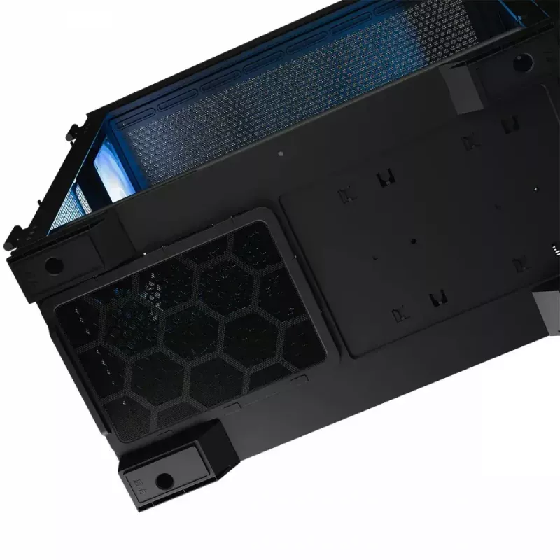 PC-behuizing MODECOM Horizon ARGB FLOW MIDI zwart — E-ATX-ondersteuning, gehard glas, ARGB, USB-C, max. GPU 400 mm