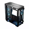 PC-behuizing MODECOM Horizon ARGB FLOW MIDI zwart — E-ATX-ondersteuning, gehard glas, ARGB, USB-C, max. GPU 400 mm