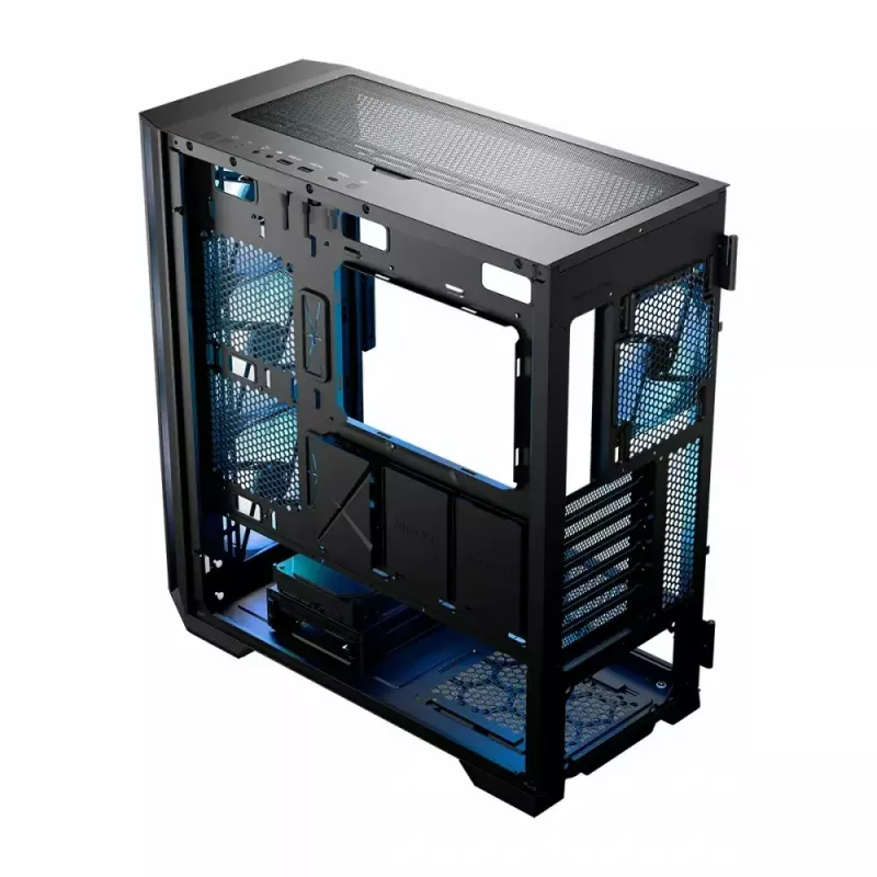 PC-behuizing MODECOM Horizon ARGB FLOW MIDI zwart — E-ATX-ondersteuning, gehard glas, ARGB, USB-C, max. GPU 400 mm