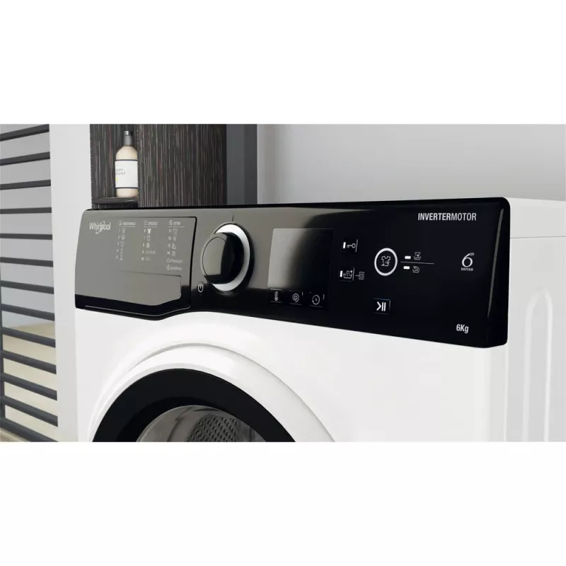 Whirlpool WRBSS 6249 S EU vrijstaande slanke frontlader wasmachine 6 kg 1200 tpm, energieklasse C, wit