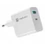 NATEC bedrade AC-oplader voor mobiele apparaten NUC-2142, USB-C PD 3.0 + USB-A, 5–20 V tot 3 A, 45 W, wit