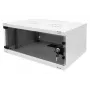 DIGITUS 4U wandmontagekast - SOHO ongemonteerd 241x540x400mm volledig glazen deur grijs