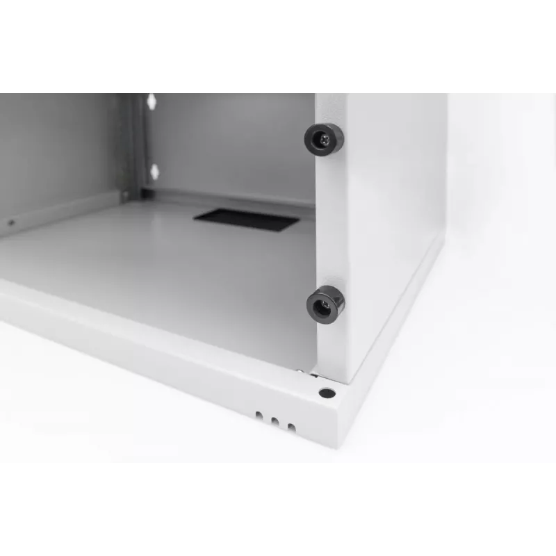 DIGITUS 4U wandmontagekast - SOHO ongemonteerd 241x540x400mm volledig glazen deur grijs