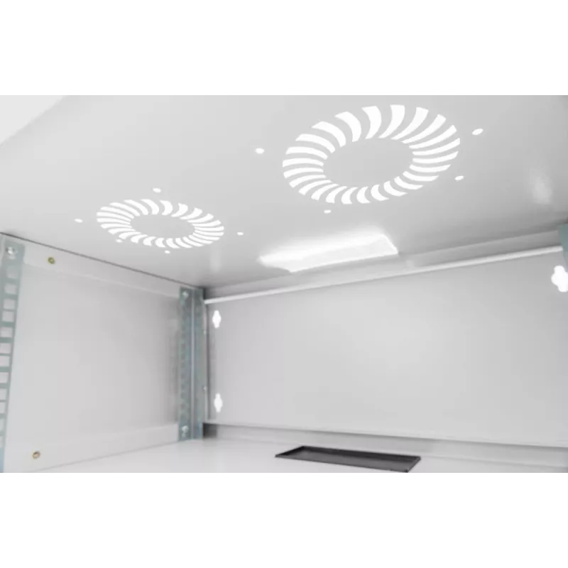 DIGITUS 4U wandmontagekast - SOHO ongemonteerd 241x540x400mm volledig glazen deur grijs