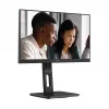 AOC 22E2UMF 21,5 inch (54,6 cm) VA-monitor, 1920 x 1080 Full HD, 75 Hz, 4 ms, HDMI, DisplayPort, VGA, USB-hub, luidsprekers, pivot, in hoogte verstelbaar, zwart