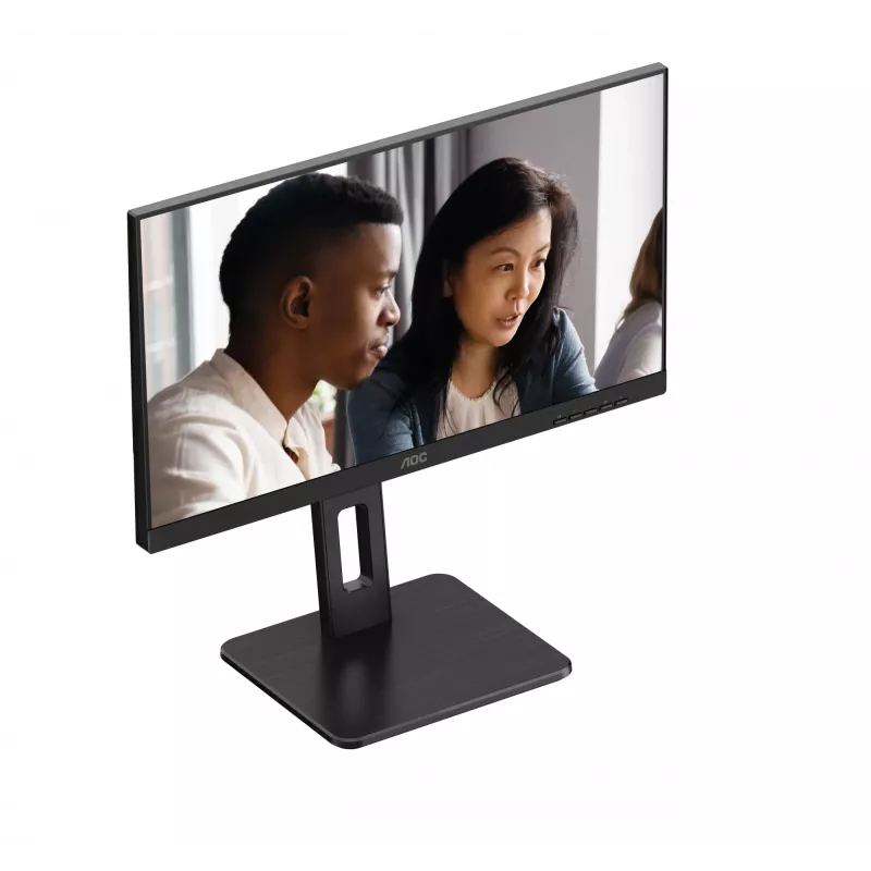 AOC 22E2UMF 21,5 inch (54,6 cm) VA-monitor, 1920 x 1080 Full HD, 75 Hz, 4 ms, HDMI, DisplayPort, VGA, USB-hub, luidsprekers, pivot, in hoogte verstelbaar, zwart