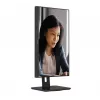 AOC 22E2UMF 21,5 inch (54,6 cm) VA-monitor, 1920 x 1080 Full HD, 75 Hz, 4 ms, HDMI, DisplayPort, VGA, USB-hub, luidsprekers, pivot, in hoogte verstelbaar, zwart