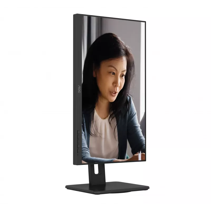 AOC 22E2UMF 21,5 inch (54,6 cm) VA-monitor, 1920 x 1080 Full HD, 75 Hz, 4 ms, HDMI, DisplayPort, VGA, USB-hub, luidsprekers, pivot, in hoogte verstelbaar, zwart