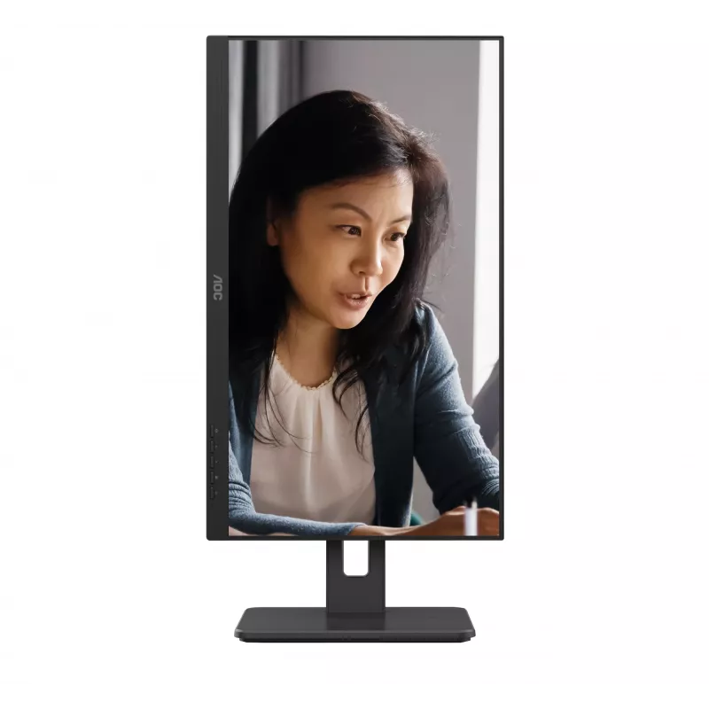 AOC 22E2UMF 21,5 inch (54,6 cm) VA-monitor, 1920 x 1080 Full HD, 75 Hz, 4 ms, HDMI, DisplayPort, VGA, USB-hub, luidsprekers, pivot, in hoogte verstelbaar, zwart