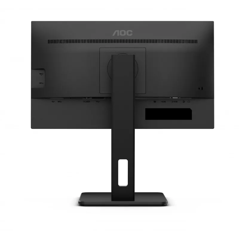 AOC 22E2UMF 21,5 inch (54,6 cm) VA-monitor, 1920 x 1080 Full HD, 75 Hz, 4 ms, HDMI, DisplayPort, VGA, USB-hub, luidsprekers, pivot, in hoogte verstelbaar, zwart