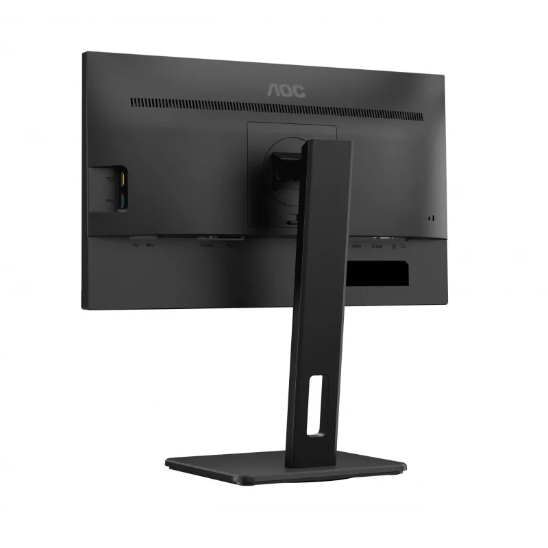AOC 22E2UMF 21,5 inch (54,6 cm) VA-monitor, 1920 x 1080 Full HD, 75 Hz, 4 ms, HDMI, DisplayPort, VGA, USB-hub, luidsprekers, pivot, in hoogte verstelbaar, zwart