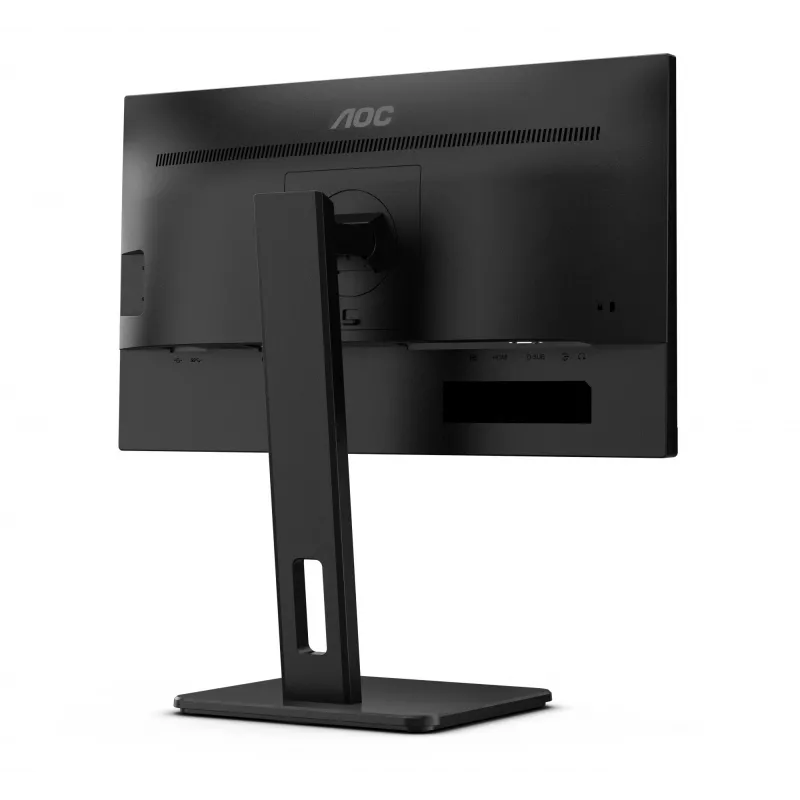 AOC 22E2UMF 21,5 inch (54,6 cm) VA-monitor, 1920 x 1080 Full HD, 75 Hz, 4 ms, HDMI, DisplayPort, VGA, USB-hub, luidsprekers, pivot, in hoogte verstelbaar, zwart