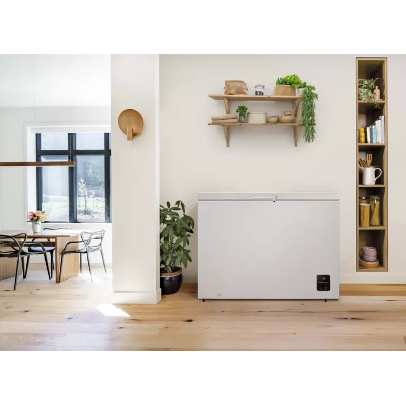 Vrieskist Gorenje FH30EAW — 297 L netto, energieklasse E, vrijstaand, display, wit