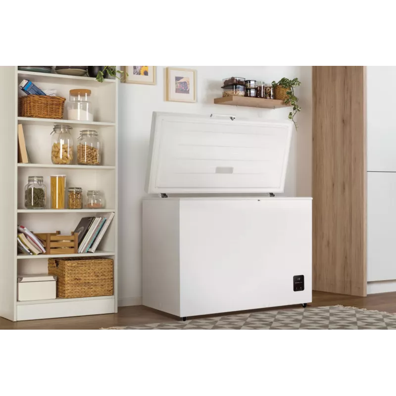 Vrieskist Gorenje FH30EAW — 297 L netto, energieklasse E, vrijstaand, display, wit