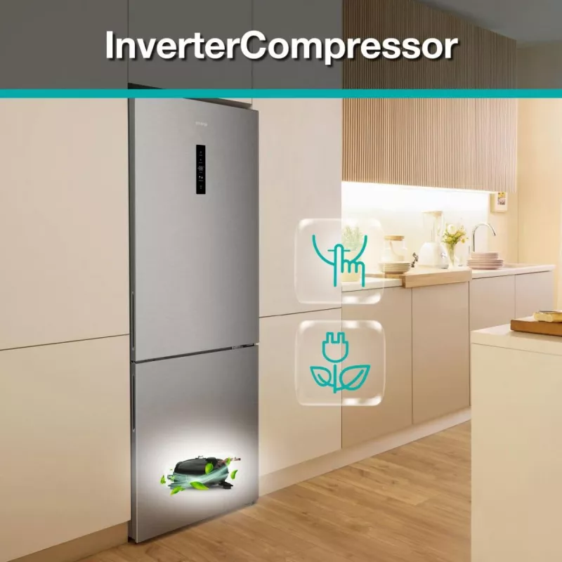 Gorenje NRK720CAXL4 vrijstaand 495 L roestvrijstaal