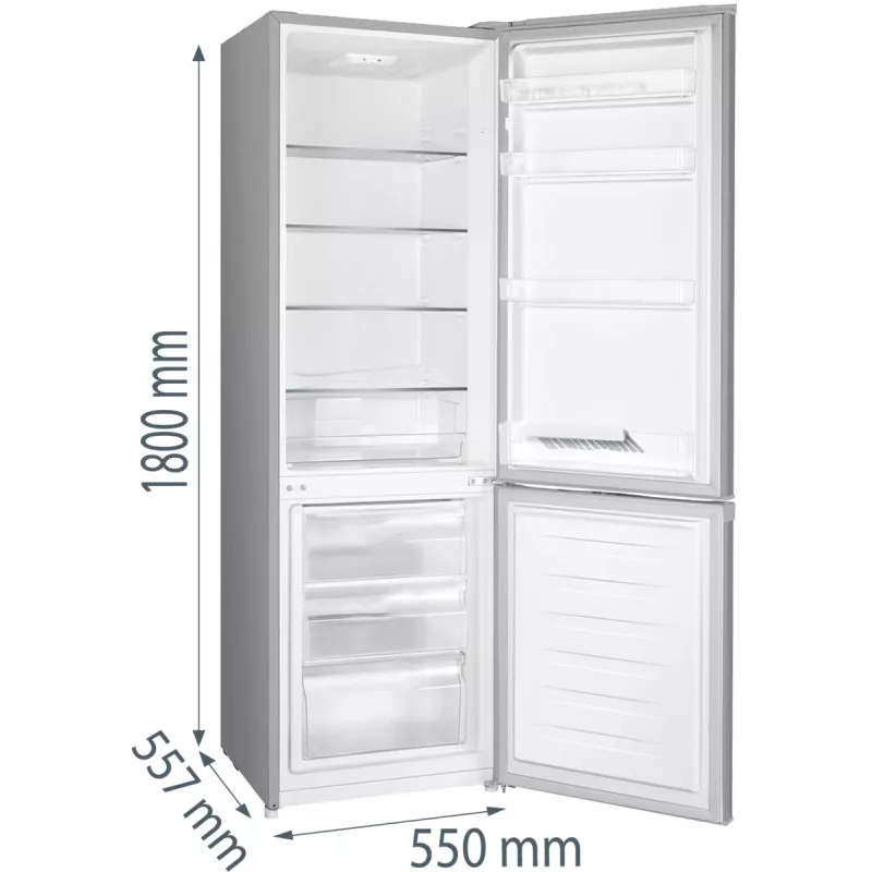 Gorenje HZS28862 RK4182PS4 RL_PRIL, 269 L, N-ST, 39 dB, 3,2 kg/24u, E, grijs