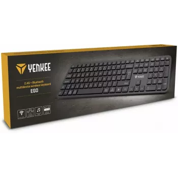 Draadloos toetsenbord YENKEE YKB 2050 EGO 2.4G Bluetooth — compacte layout, draadloze dual-modus
