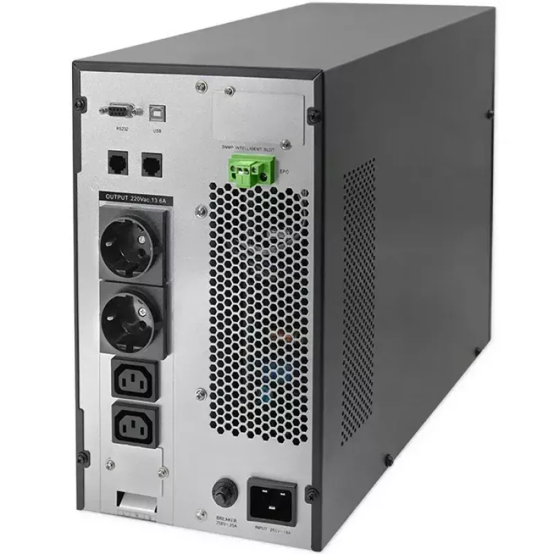 Noodstroomvoeding QOLTEC 52282 3kVA Line-Interactive met LCD-display