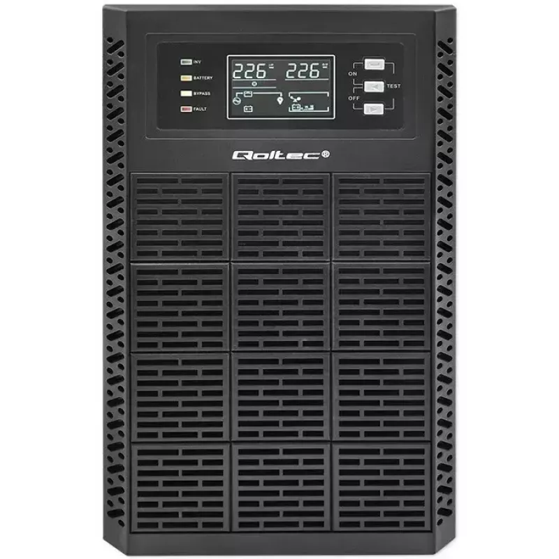 Noodstroomvoeding QOLTEC 52282 3kVA Line-Interactive met LCD-display