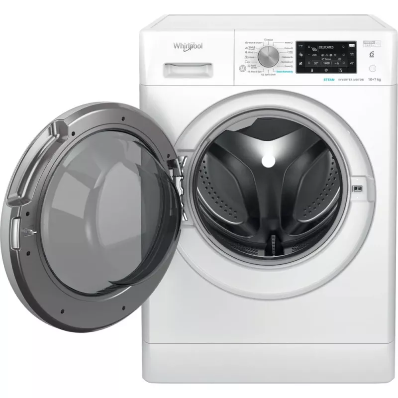 Whirlpool FFWDD 1076258 SV EE wasdroogcombinatie vrijstaand frontlader wit