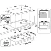 Whirlpool AKWL 728/NB zwart inbouw 75 cm gas 5 zones
