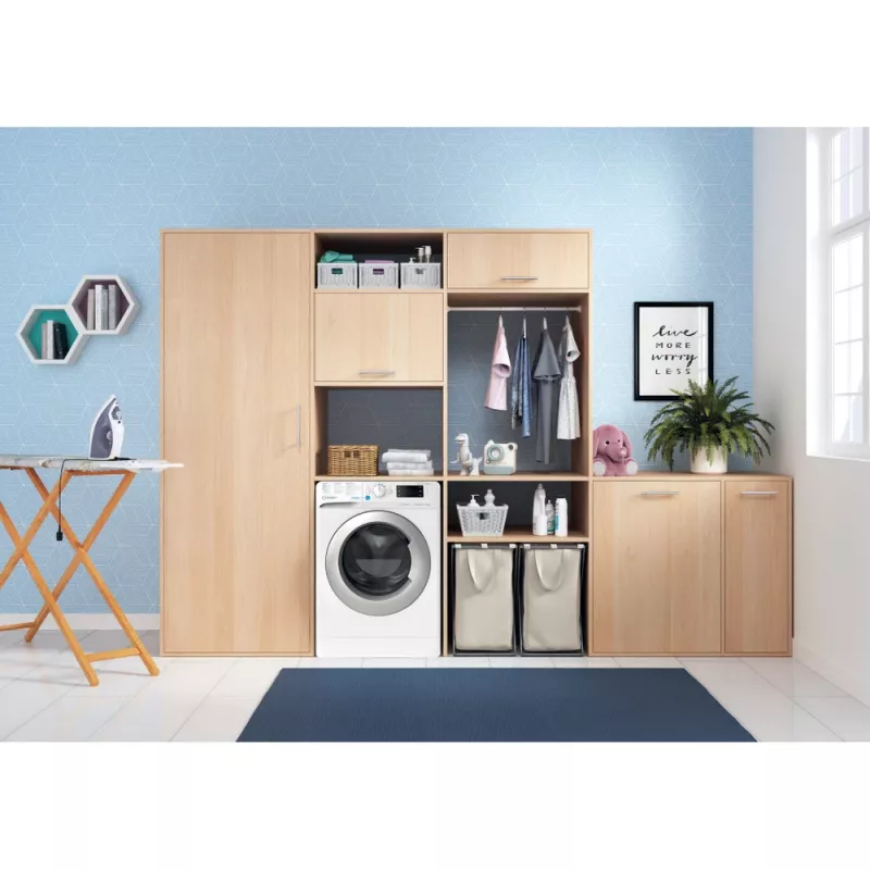 Wasdroogcombinatie Indesit BDE 86436 WSV EE — 6 kg, 1400 t/min, wit, 595×540×850 mm